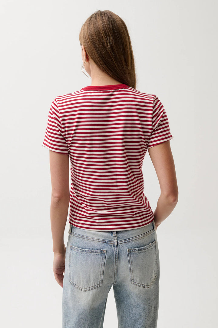 Racer Red Stripe Alba T-Shirt
