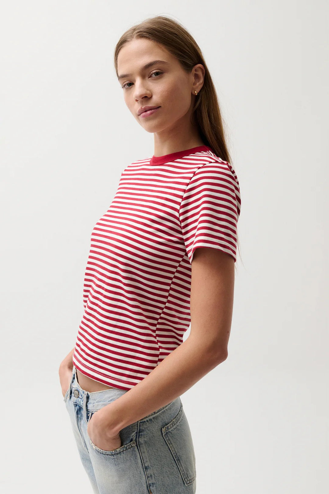 Racer Red Stripe Alba T-Shirt