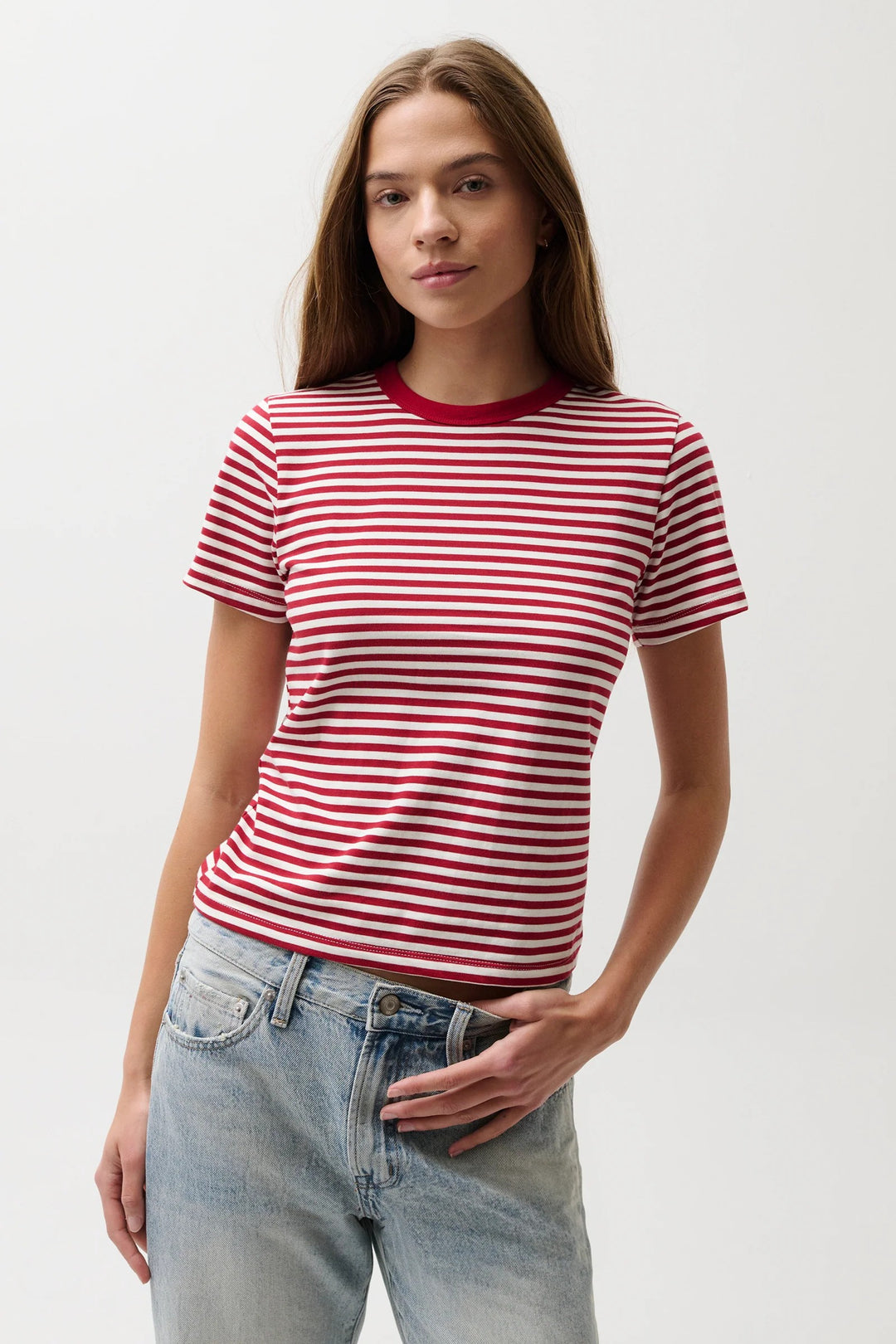 Racer Red Stripe Alba T-Shirt