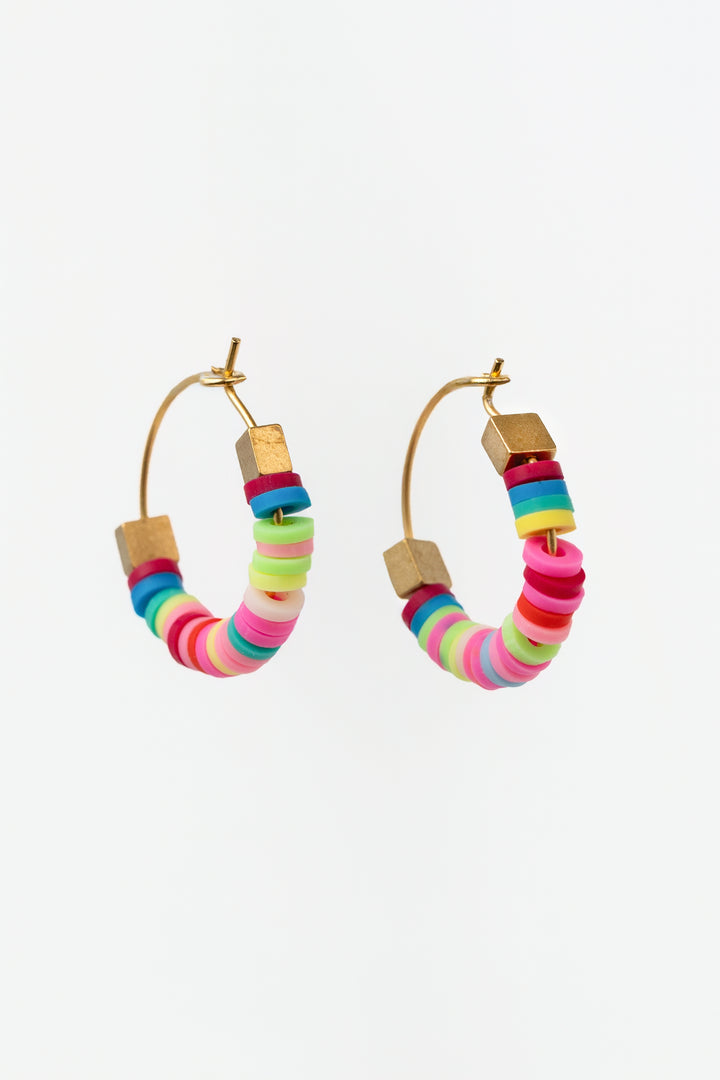 Rainbow Small Hoop Earrings