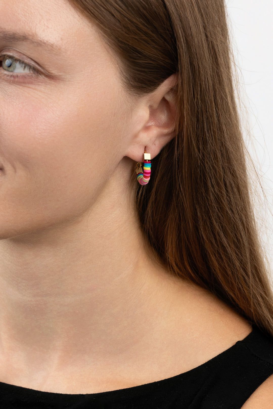 Rainbow Small Hoop Earrings