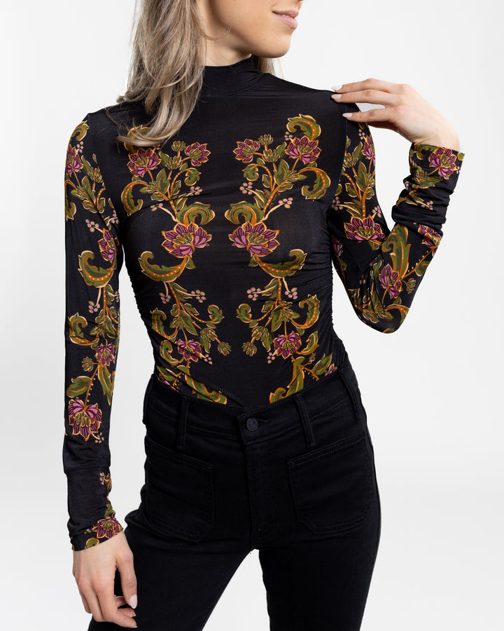 Ravenala Black Jersey Blouse