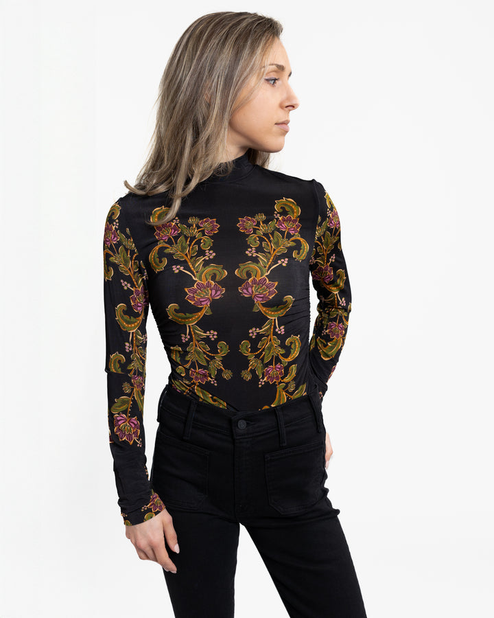 Ravenala Black Jersey Blouse