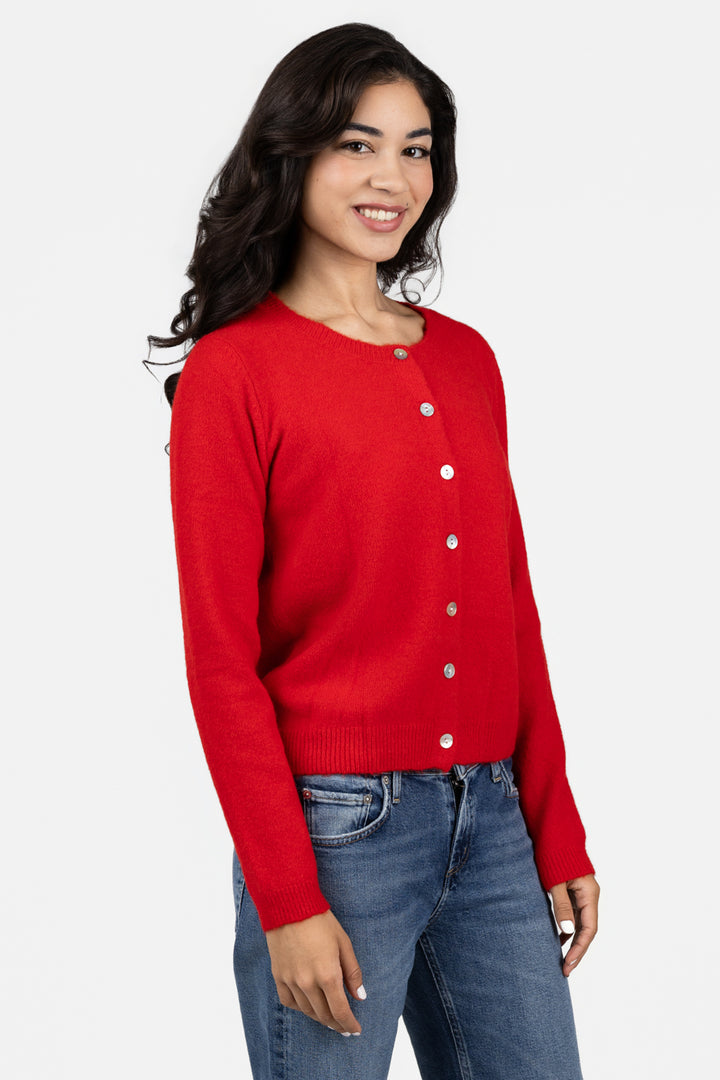 Red Knitted Cardigan