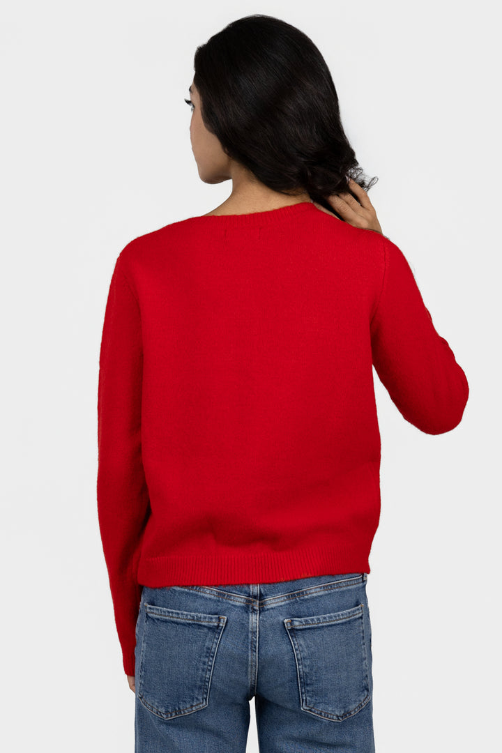 Red Knitted Cardigan