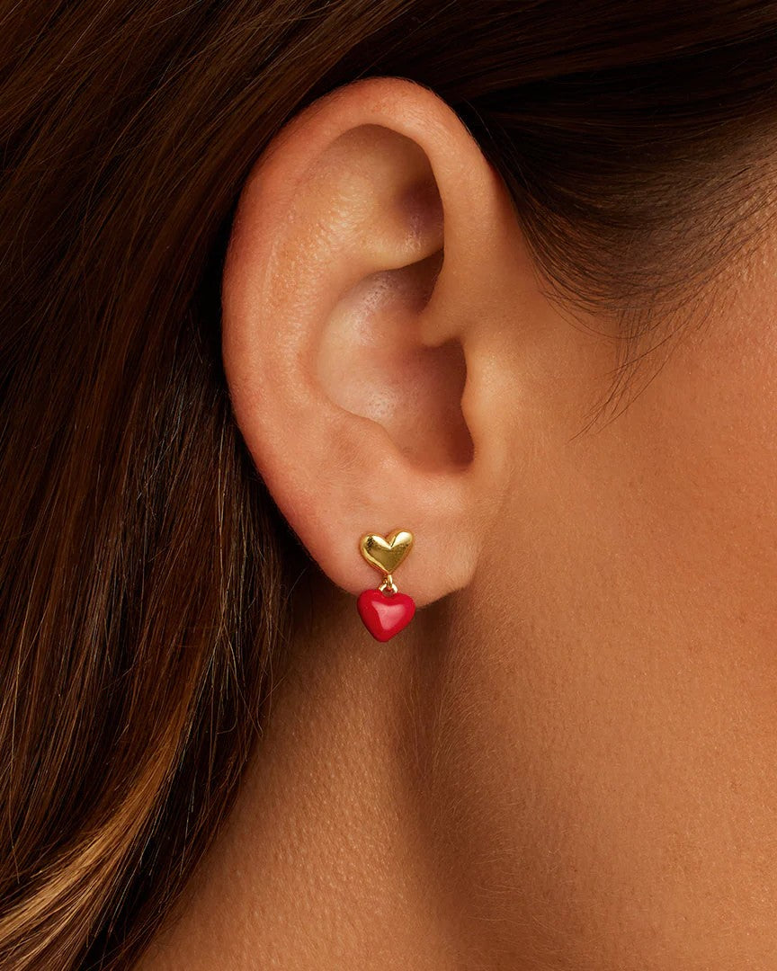 Red Gold Amour Earrings