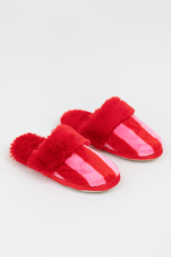 Red Stripe Felicity Slippers