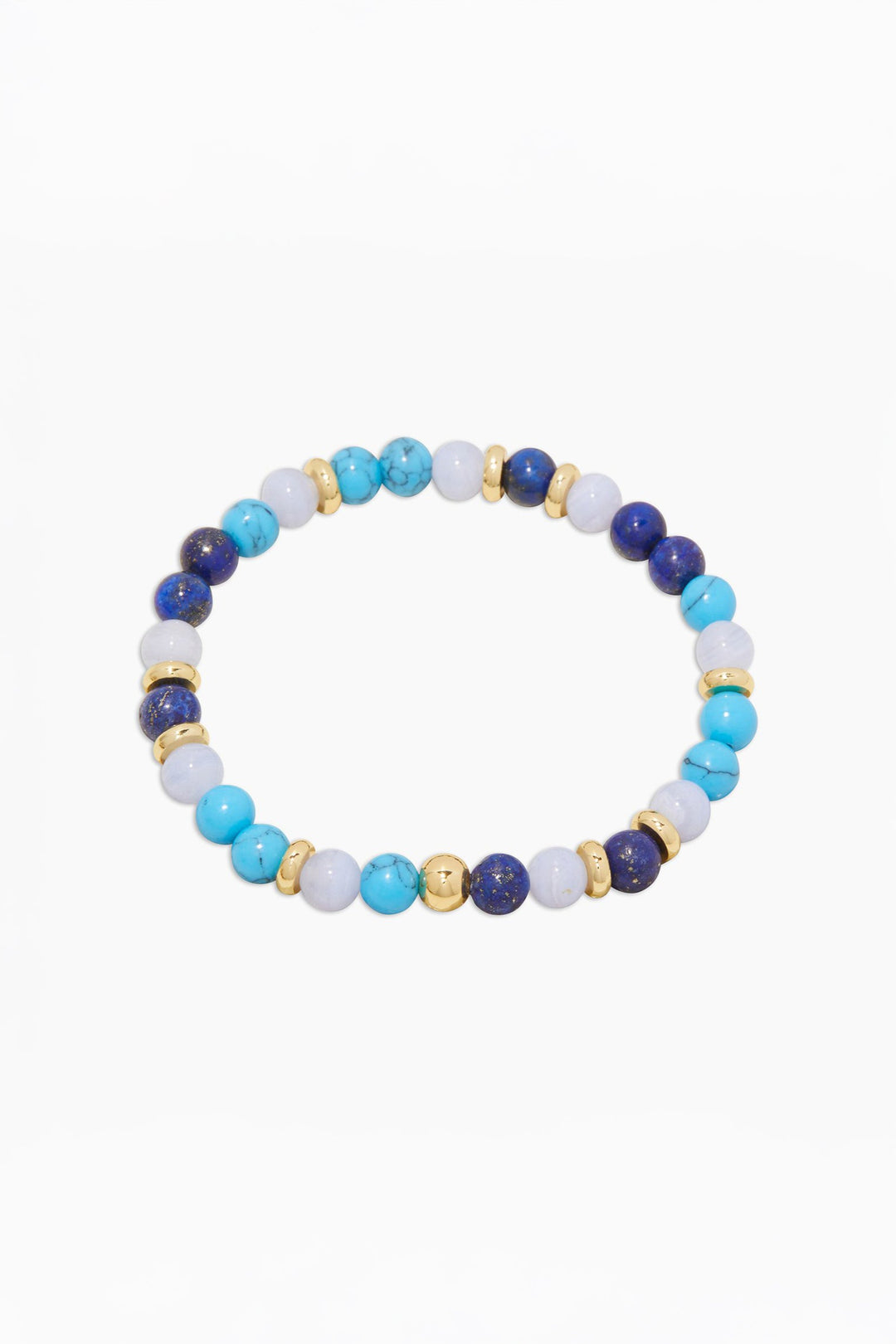 Reflection Blues Power Gemstone Mantra Bracelet