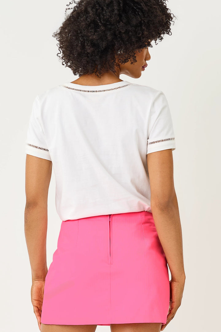 Resort White Clairmont Top