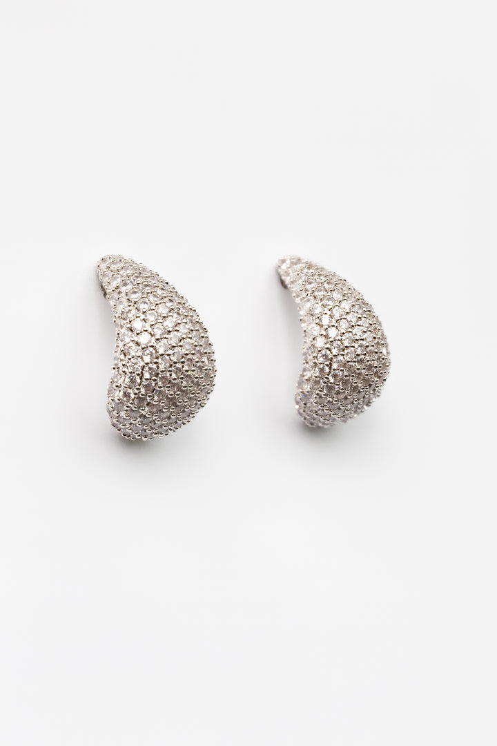 Rhodium Banks Shimmer Earrings