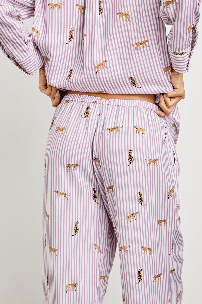 Rose Stripe Cats Luna Pajama Set