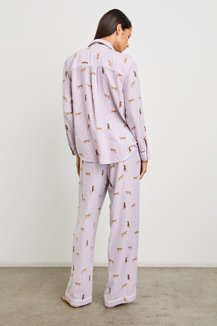 Rose Stripe Cats Luna Pajama Set