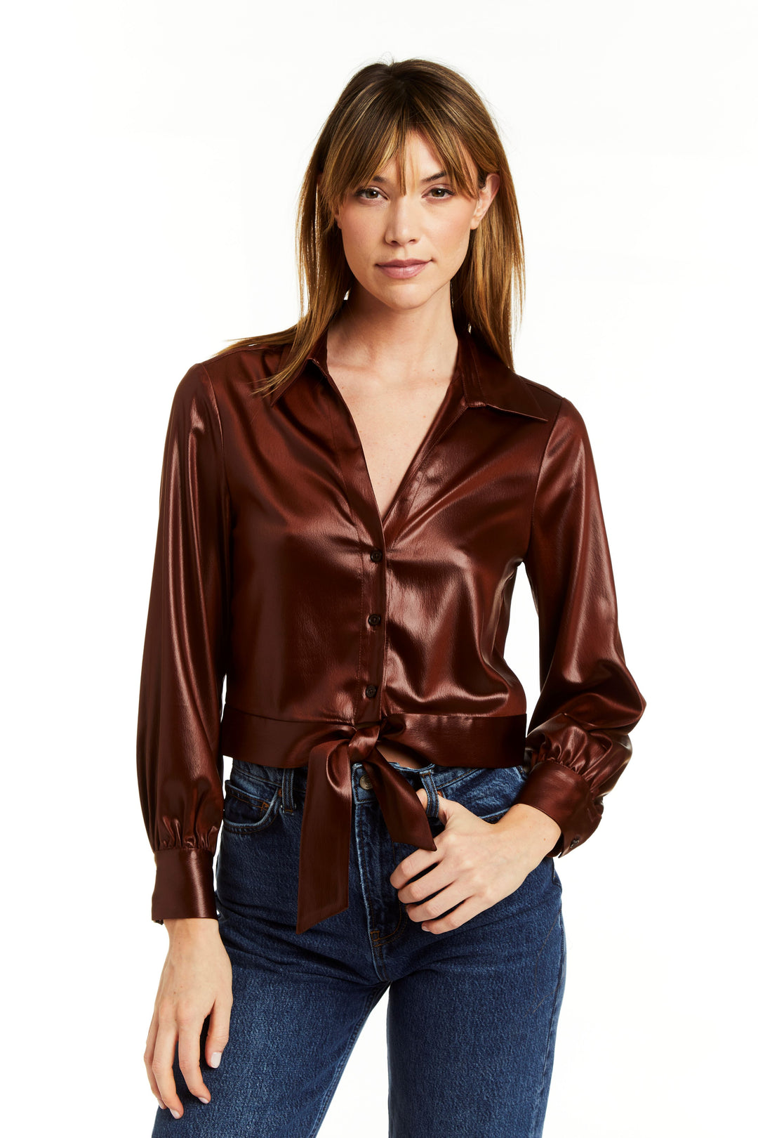 Saddle Shimmer Lottie Blouse