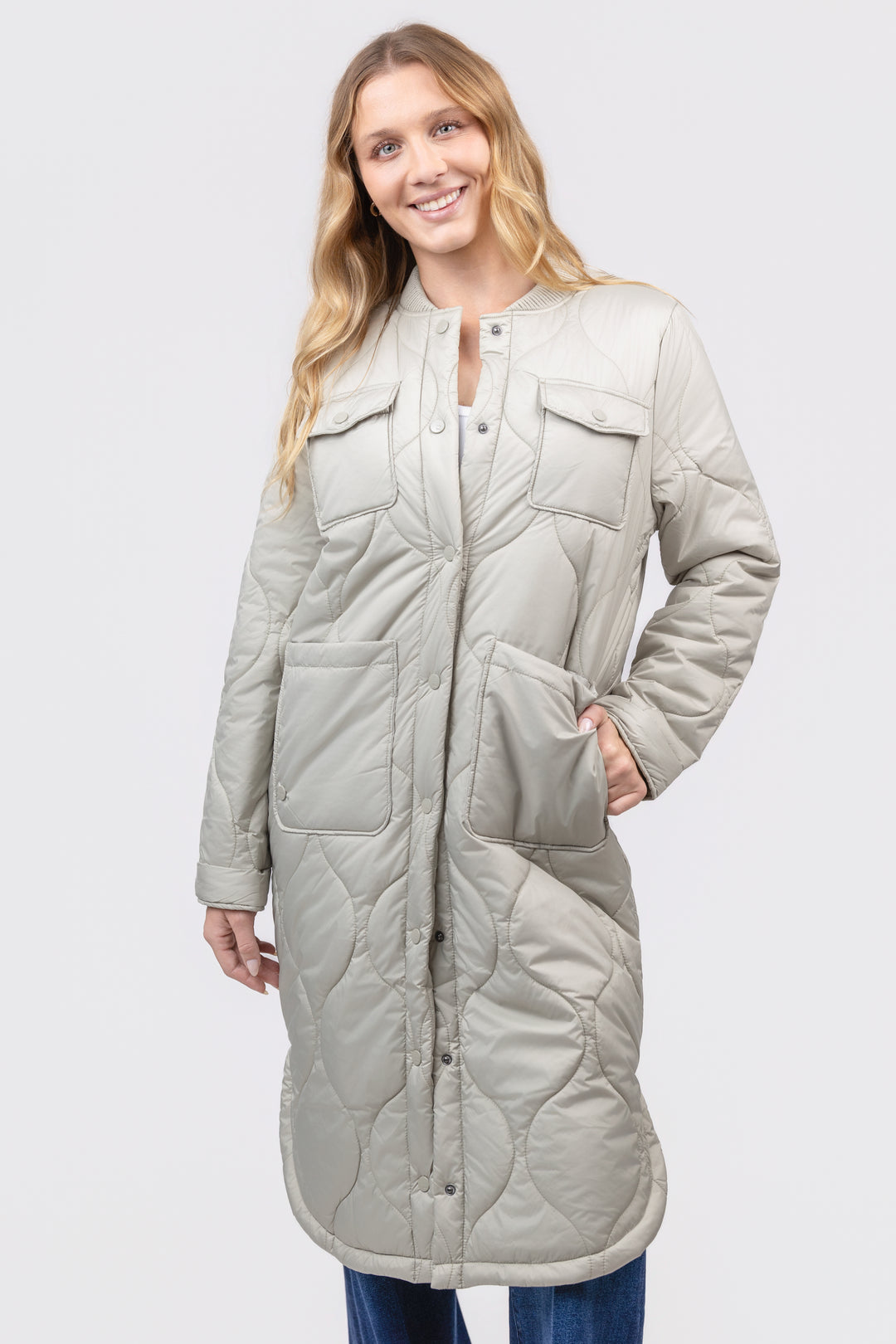 Sage Green Tara Quilted Coat