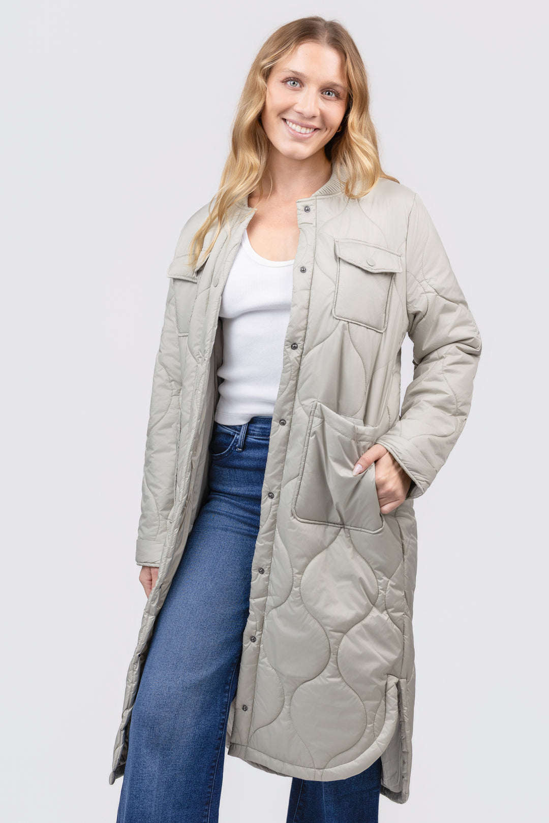 Sage Green Tara Quilted Coat