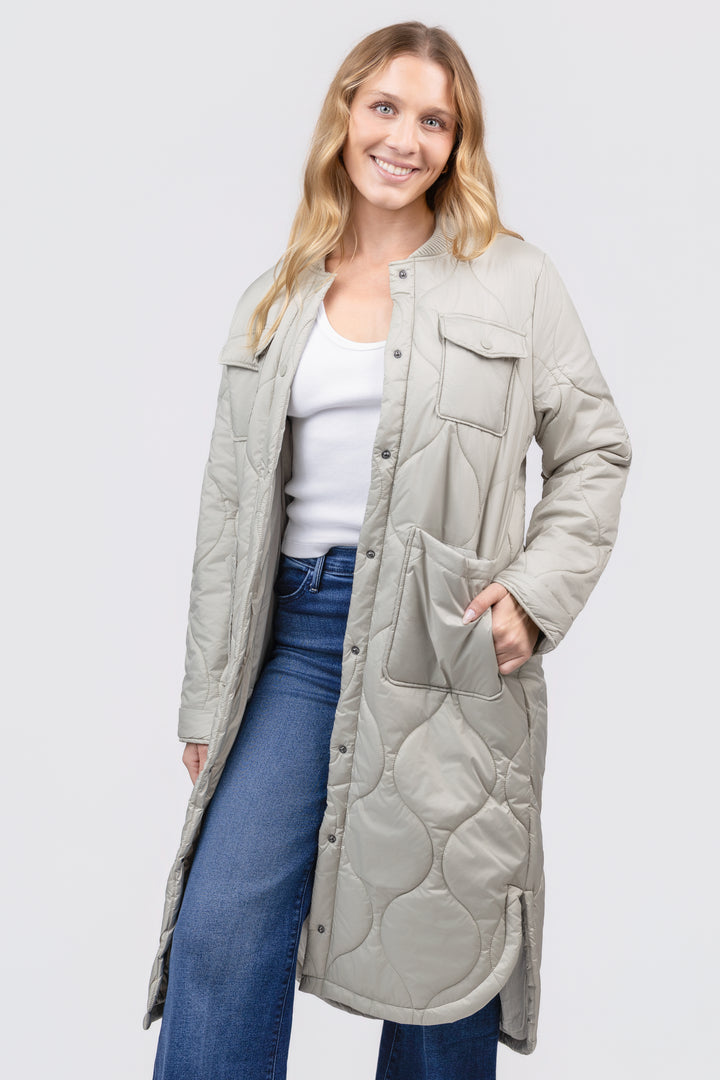 Sage Green Tara Quilted Coat