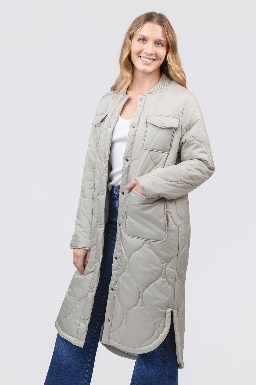 Sage Green Tara Quilted Coat