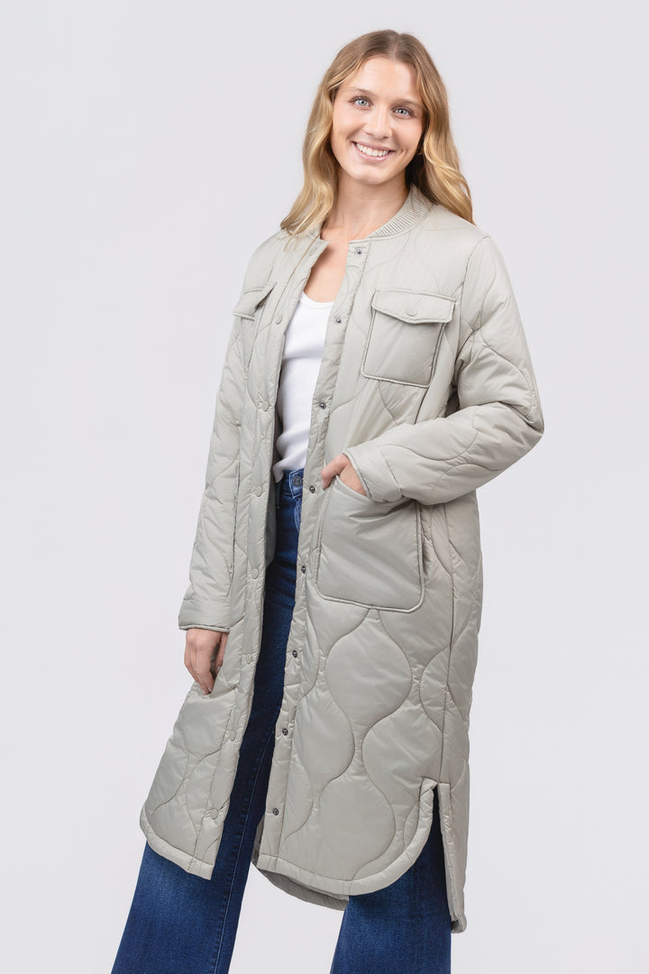 Sage Green Tara Quilted Coat