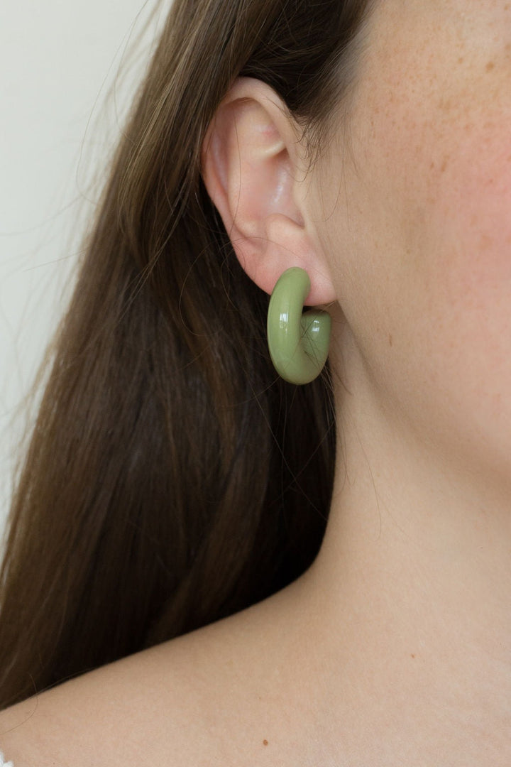 Sage Salma Hoop Earrings