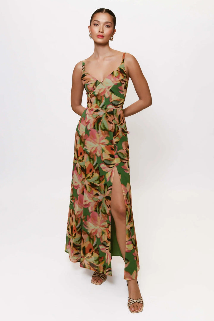 Sage Tropical Jungle Mikayla Dress