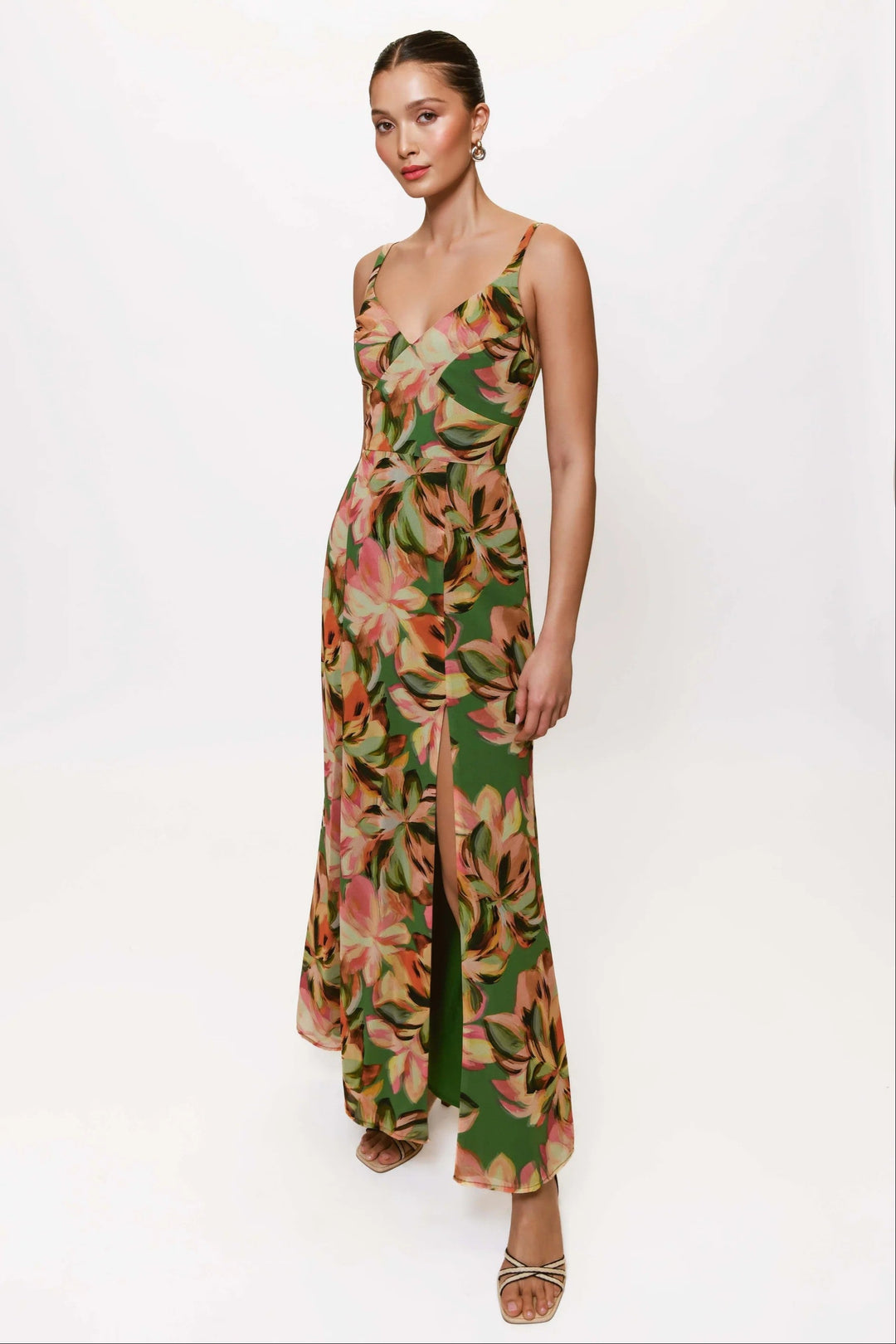 Sage Tropical Jungle Mikayla Dress
