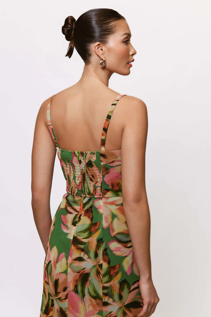 Sage Tropical Jungle Mikayla Dress