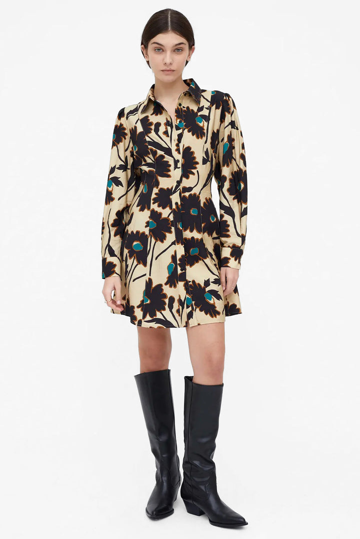 Sand Black Multi Mini Dress