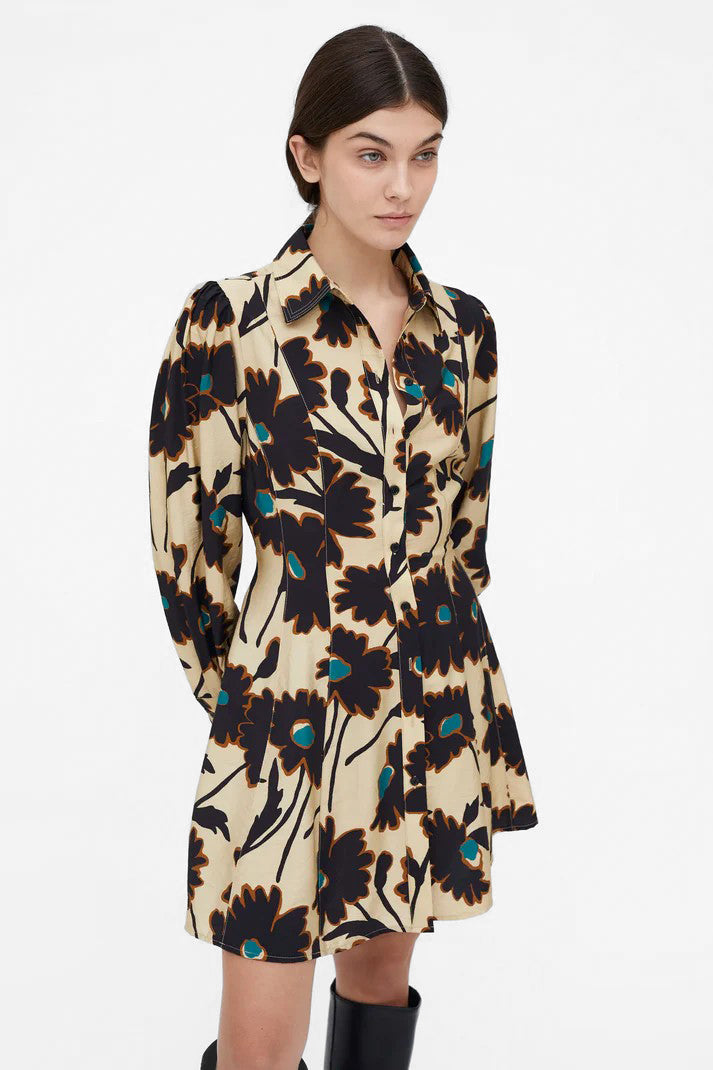 Sand Black Multi Mini Dress