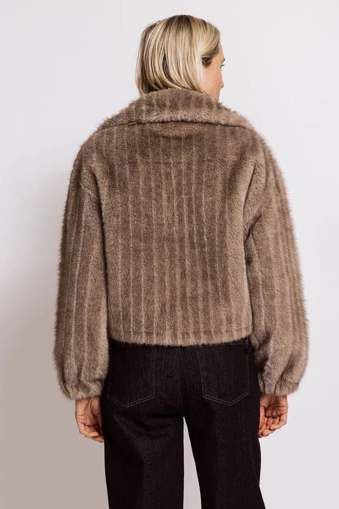 Sand Charla Faux Fur Jacket