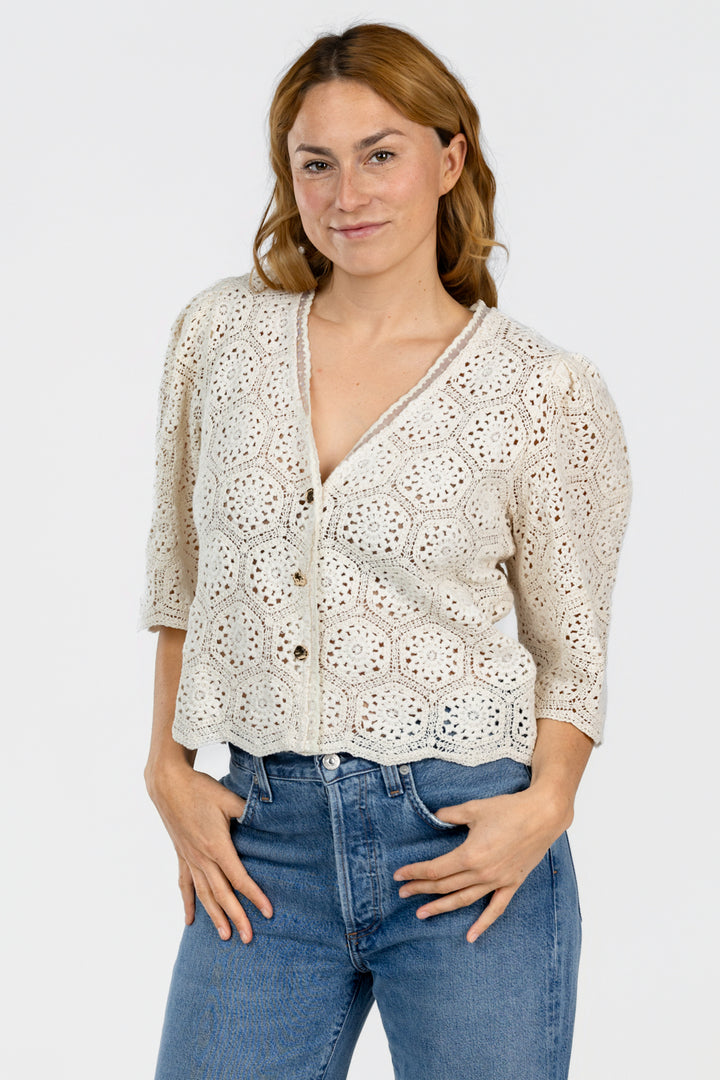 Sand Crochet Summer Cardigan