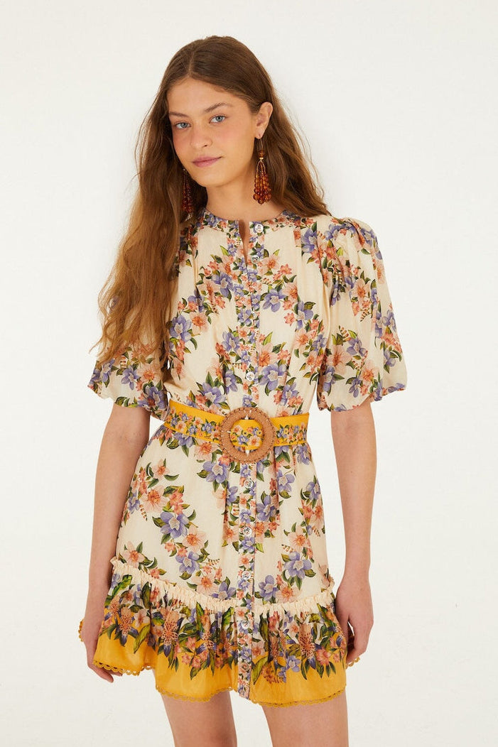 Sand Hilo Stripes Mini Dress