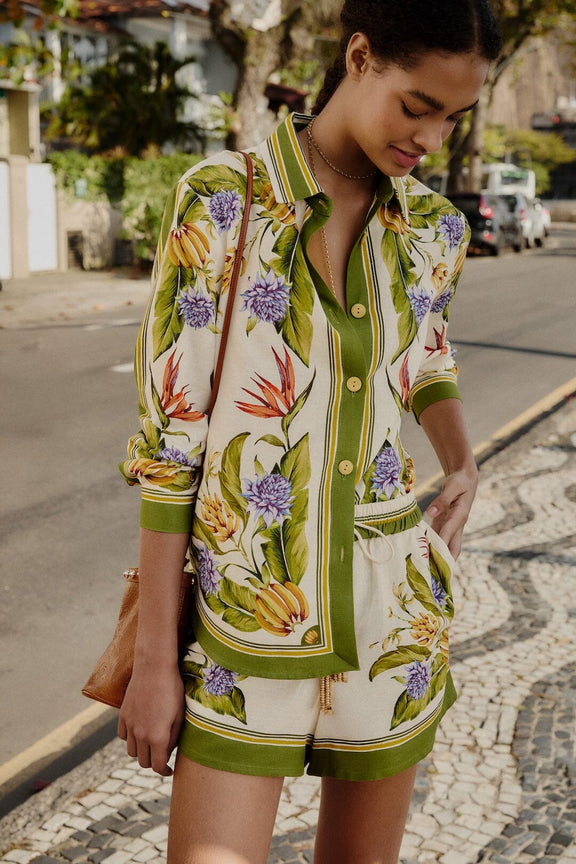 Sand Tropical Scarf Short