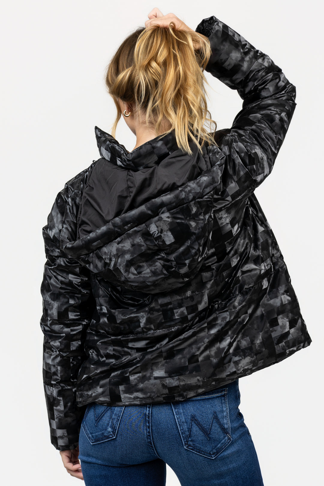 Shiny Black Puffer Coat