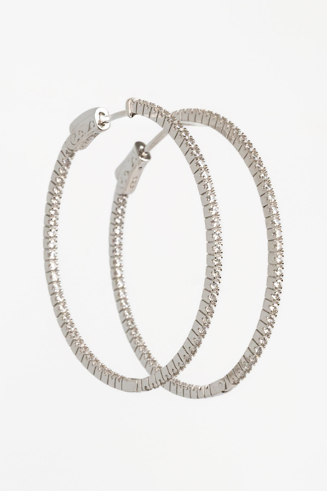 Silver Inside Out Hoop Earrings