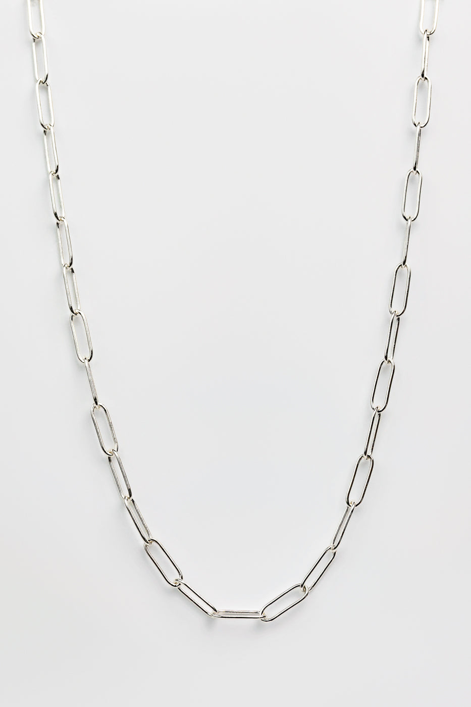 Silver Paperclip Chain Necklace