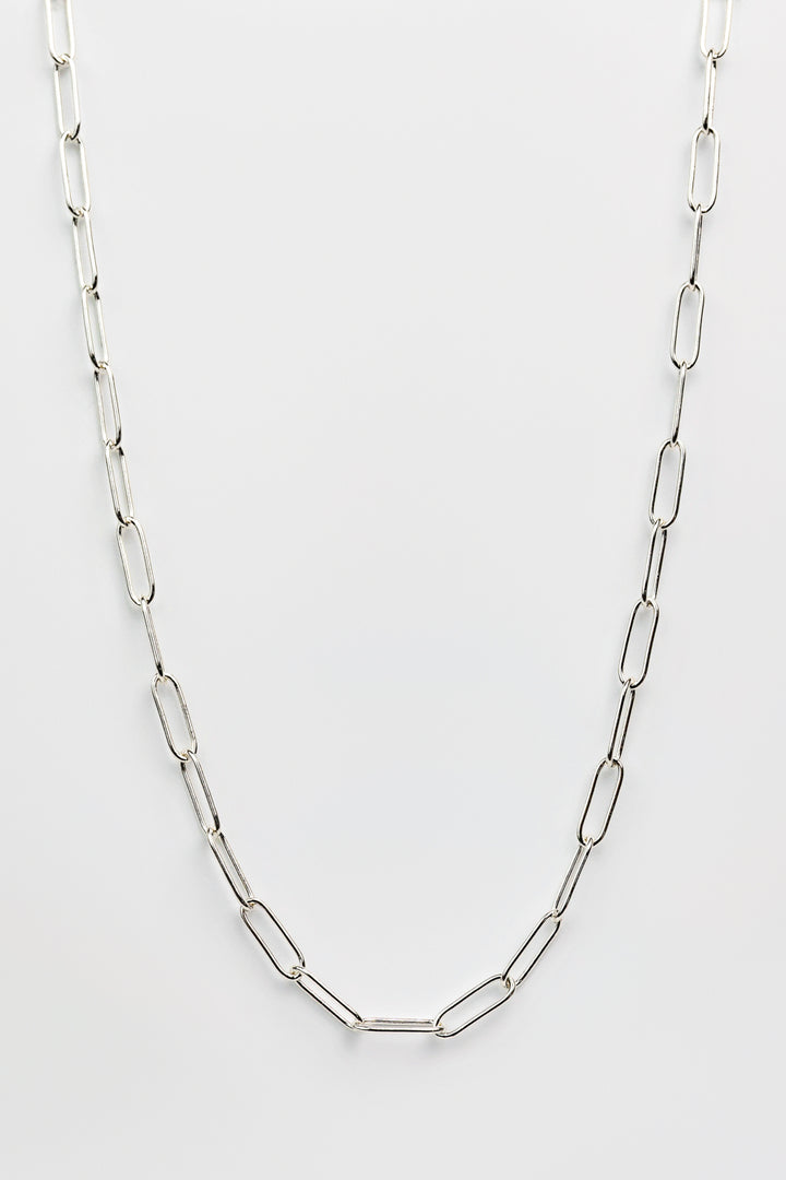 Silver Paperclip Chain Necklace