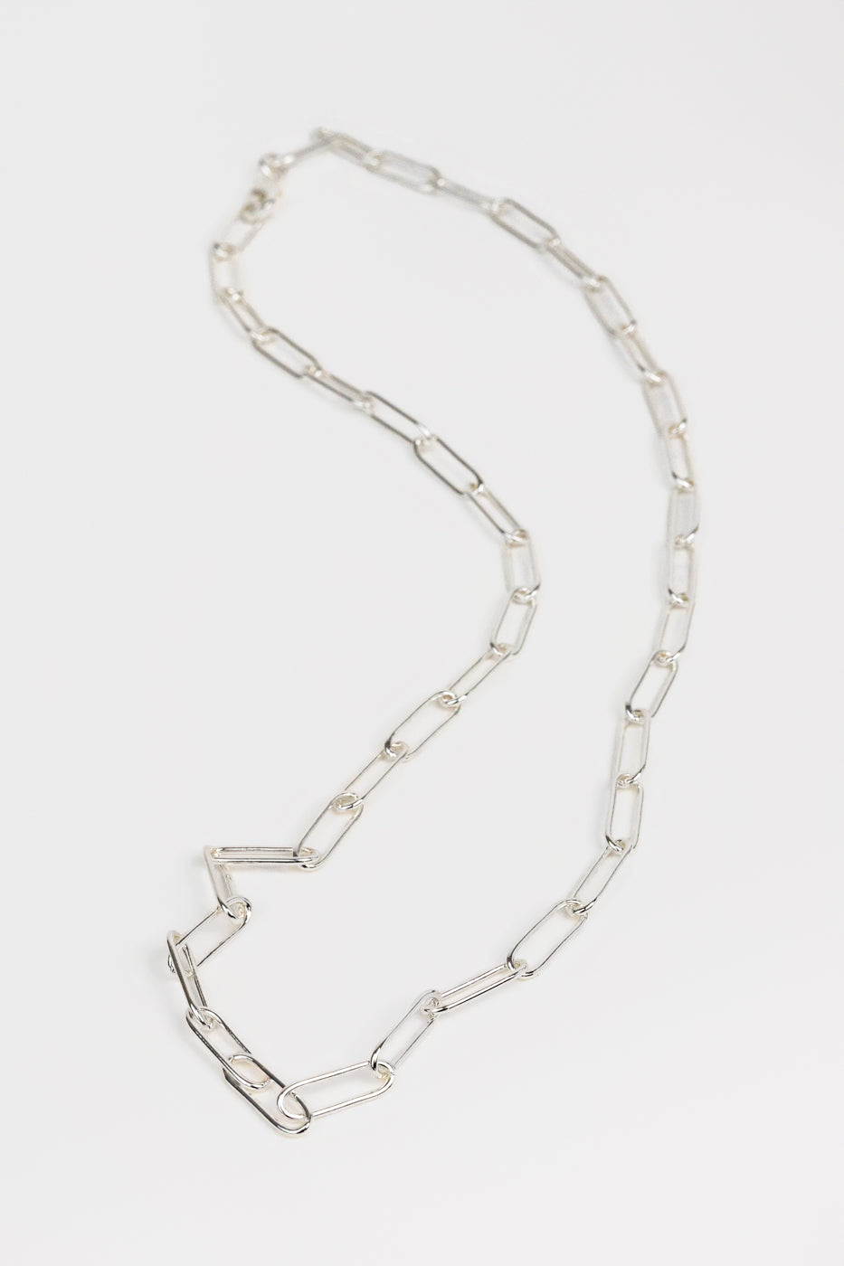 Silver Paperclip Chain Necklace