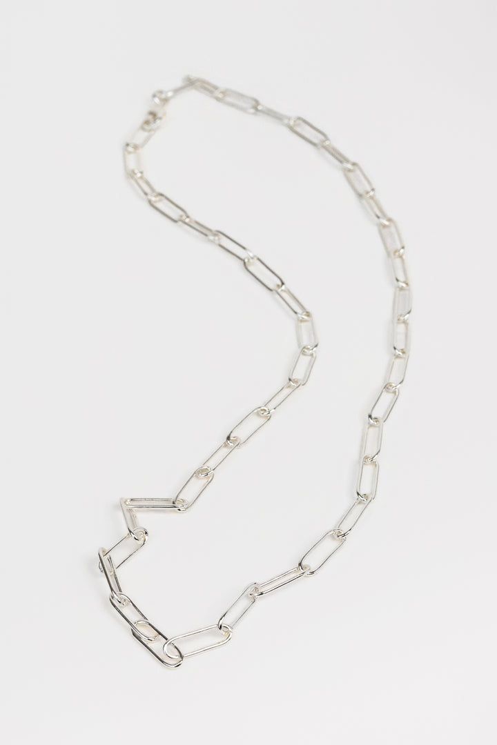 Silver Paperclip Chain Necklace