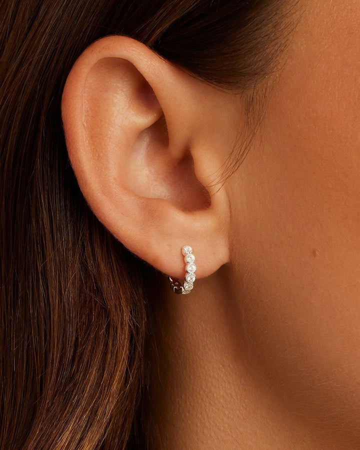 Silver Madison Shimmer Huggies