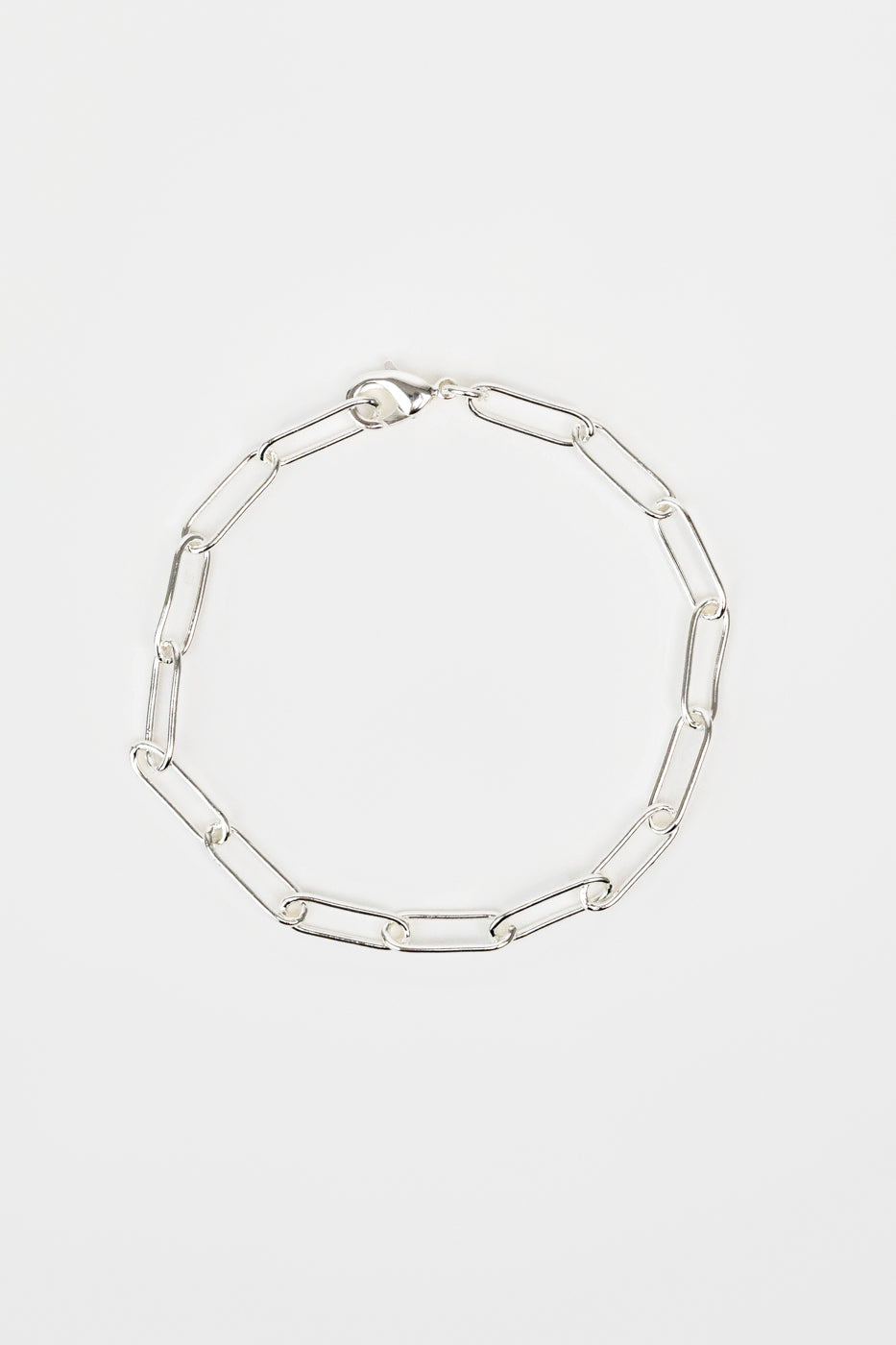 Silver Paperclip Chain Bracelet