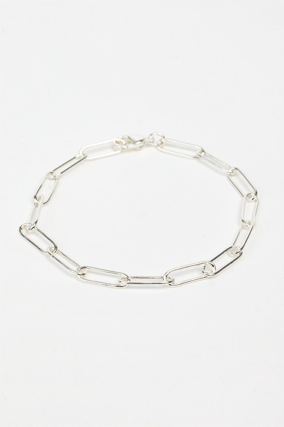 Silver Paperclip Chain Bracelet