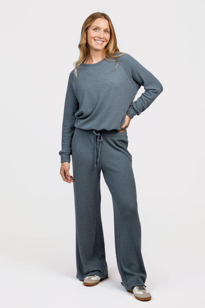 Slate Blue Maddie Drawstring Pant