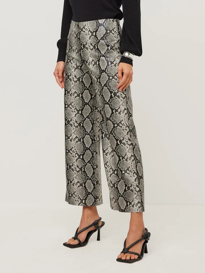 Snake Print Faux Leather Kelly Pant
