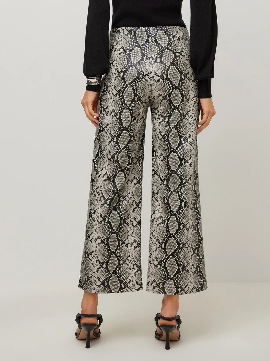 Snake Print Faux Leather Kelly Pant