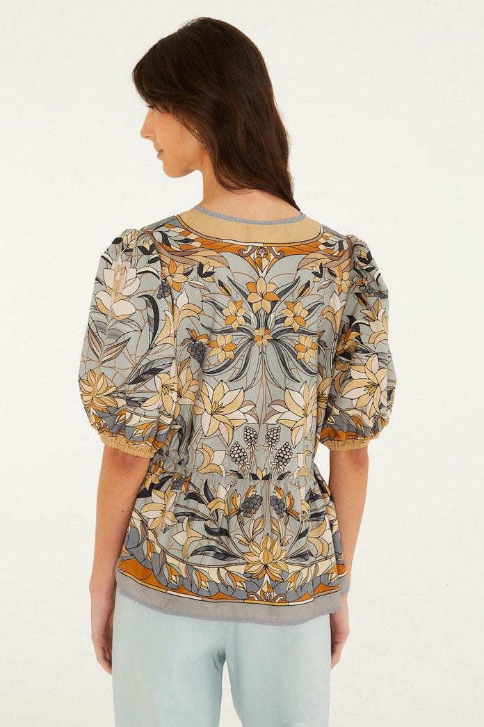 Soft Blue Stained Glass Beauty Blouse