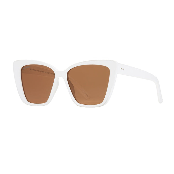 Soft White Lassen Brown Polarized Sunglasses