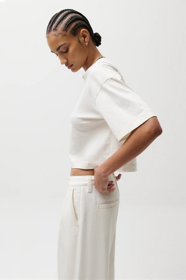 Soft White Mae Cropped T-Shirt
