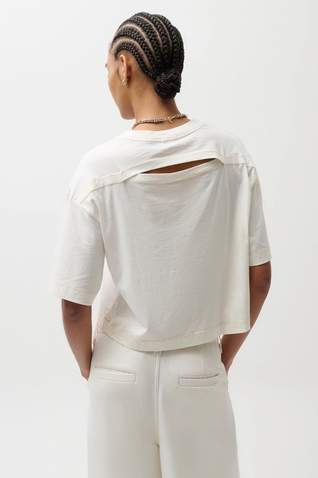 Soft White Mae Cropped T-Shirt