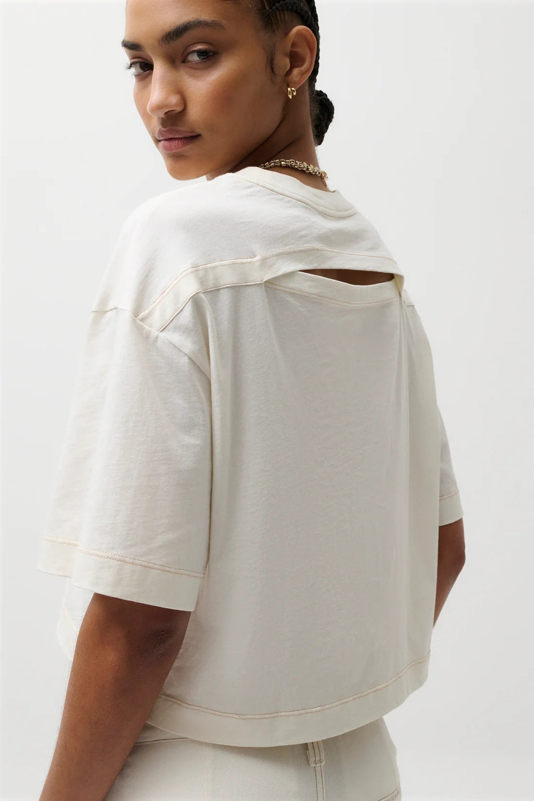 Soft White Mae Cropped T-Shirt