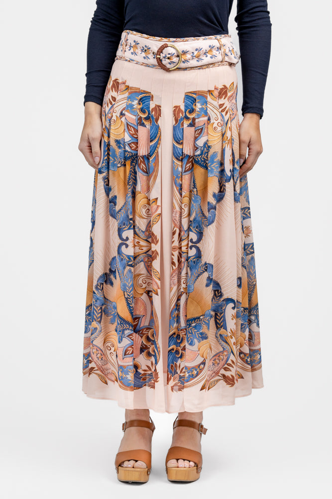 Soft Pink Sea Garden Scarf Skirt